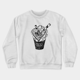 Chocolate Ice-cream Egg Waffle Crewneck Sweatshirt